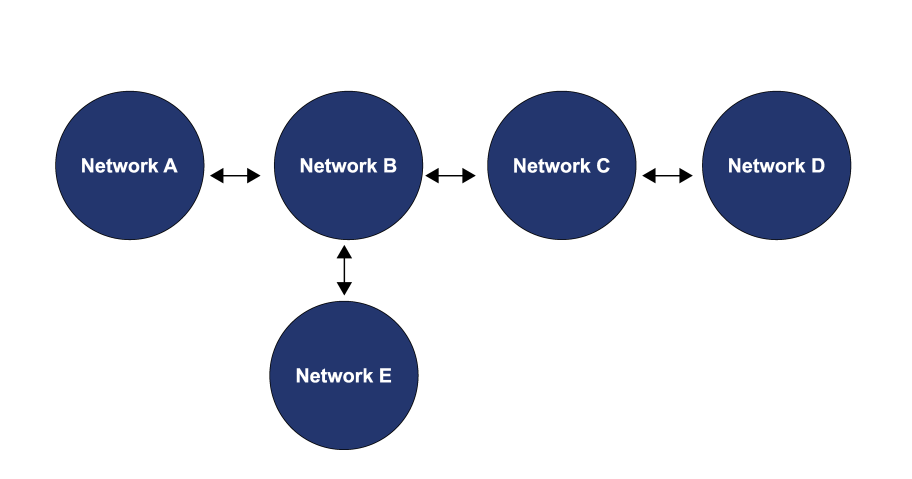 Infographic of a network diagram.