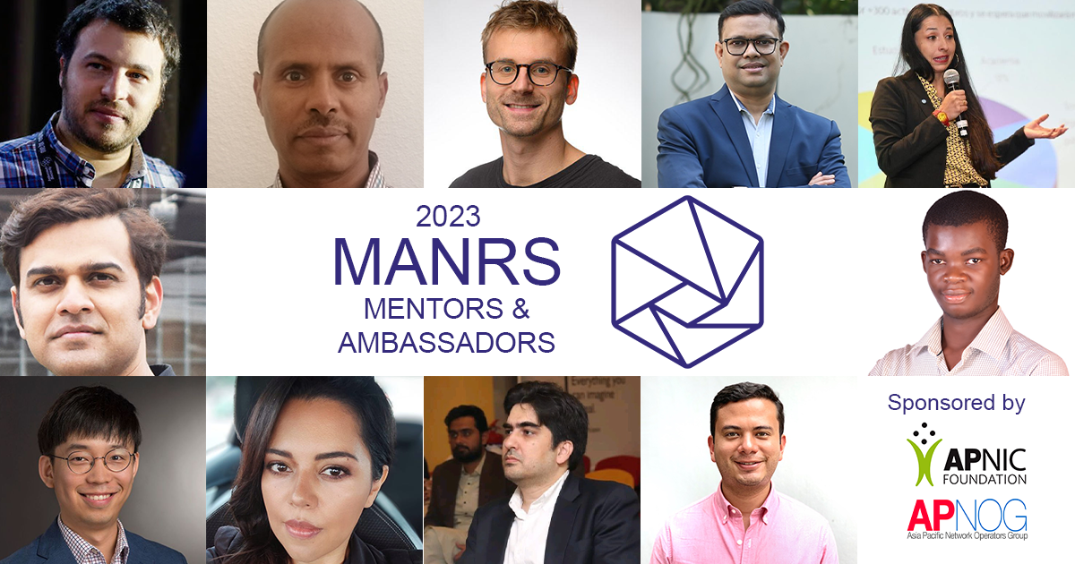 Photos of MANRS Mentors and Ambassadors